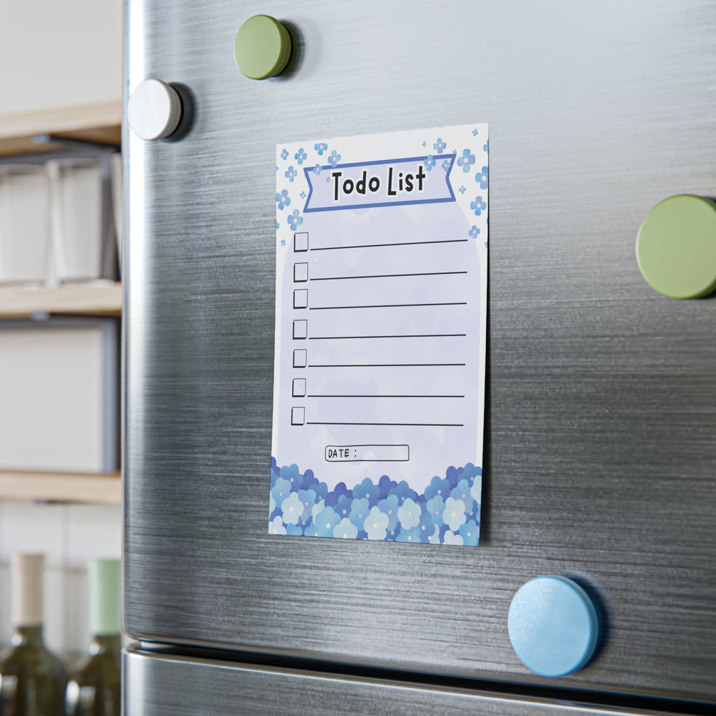 Todo List Note Pads with Blue Blossom Design