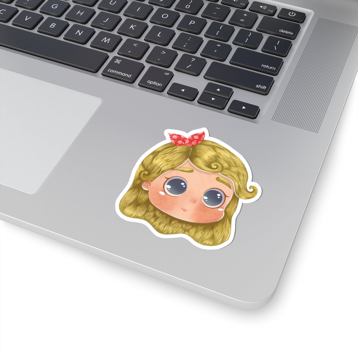 Whimsical Girl Character Kiss-Cut Stickers - Cute & Adorable for Personalization