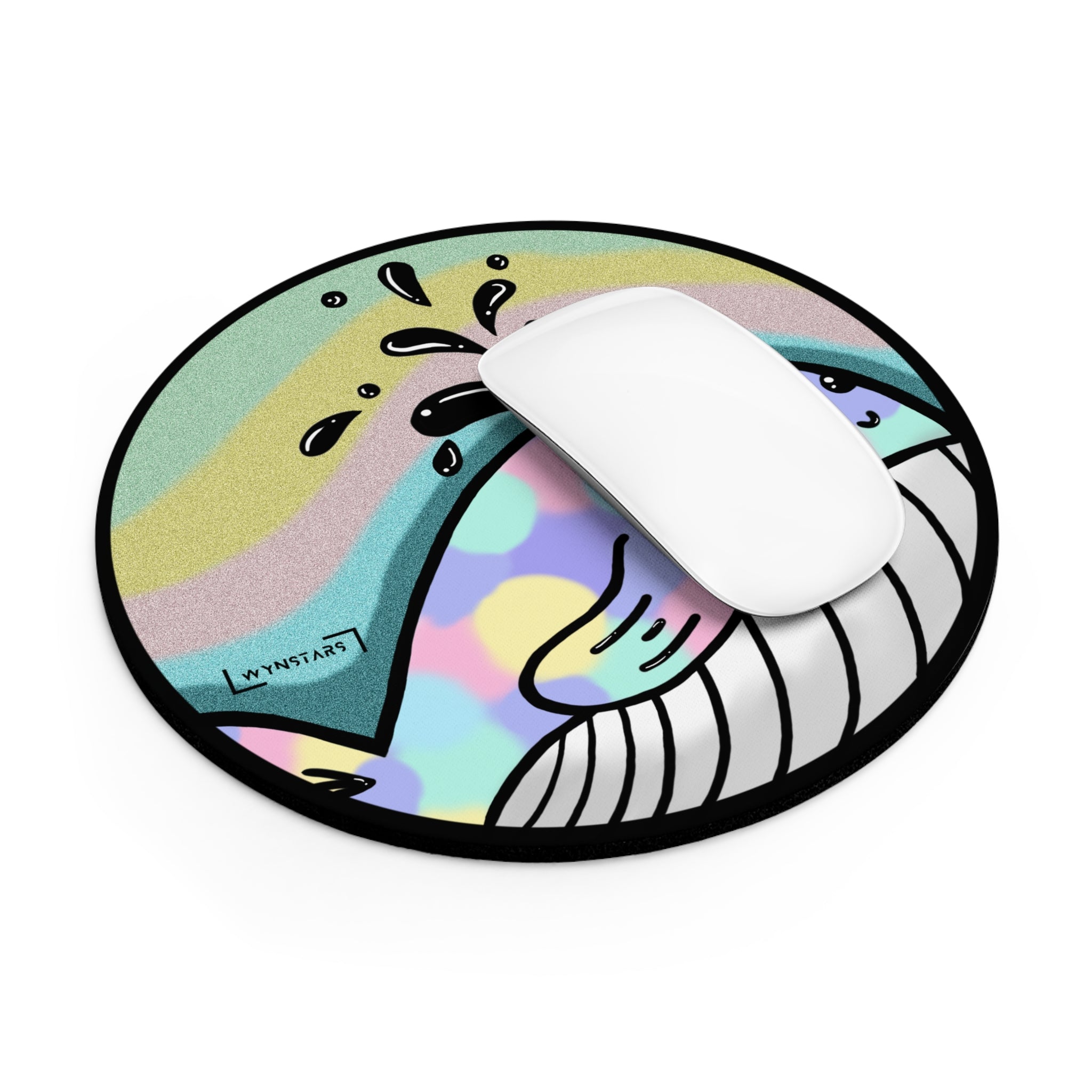 Cute Whale Polka Dot Mouse Pad – Fun Office Decor for Animal Lovers
