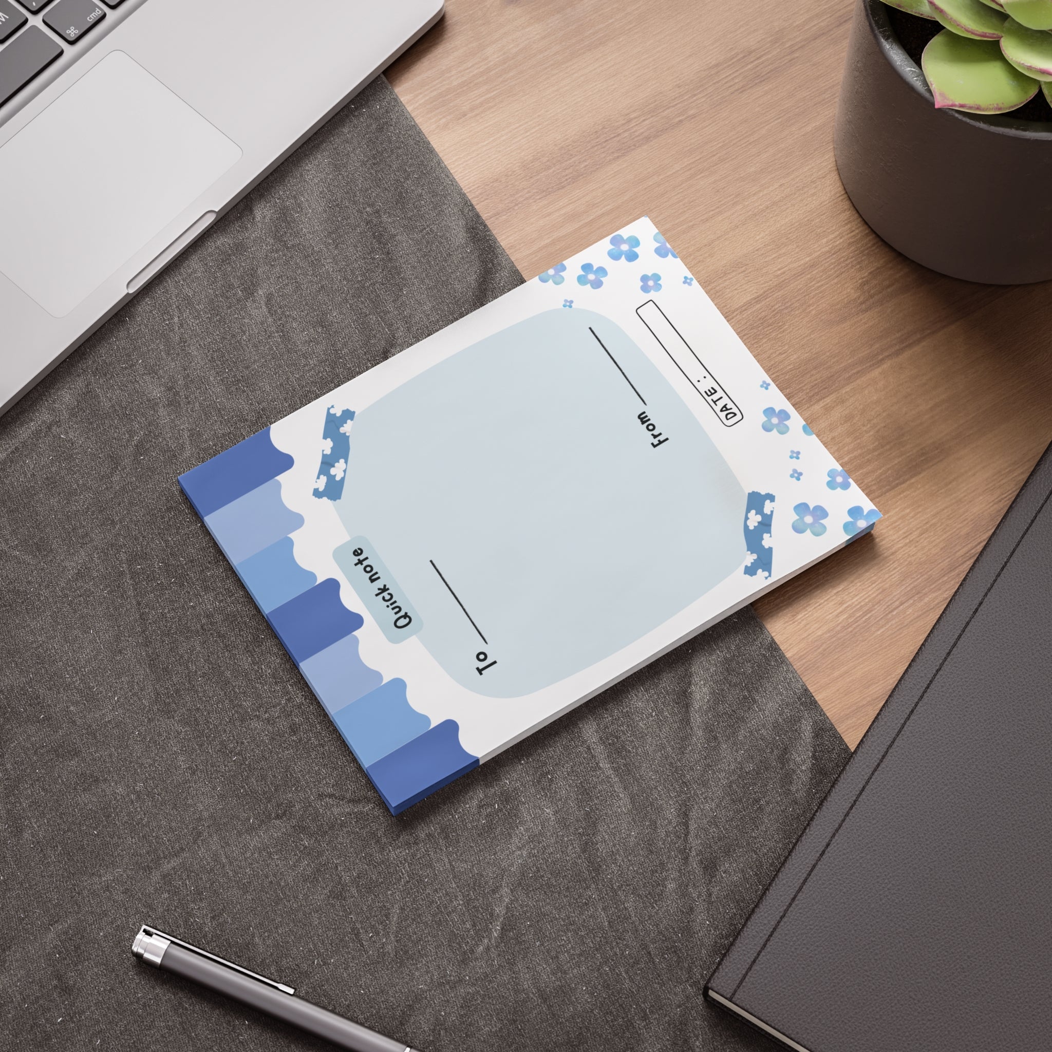 Floral-Themed Post-it® Note Pads - Quick Notes with To/From Spaces