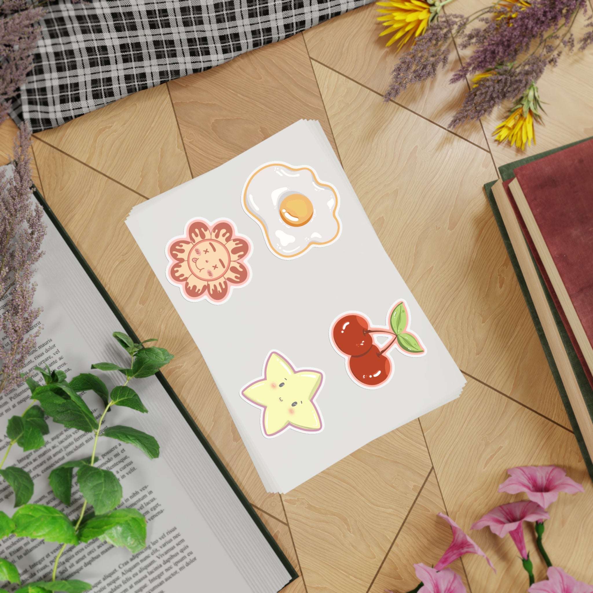 Colorful Iridescent Sticker Sheet Bundle - 5pcs for Custom Decor