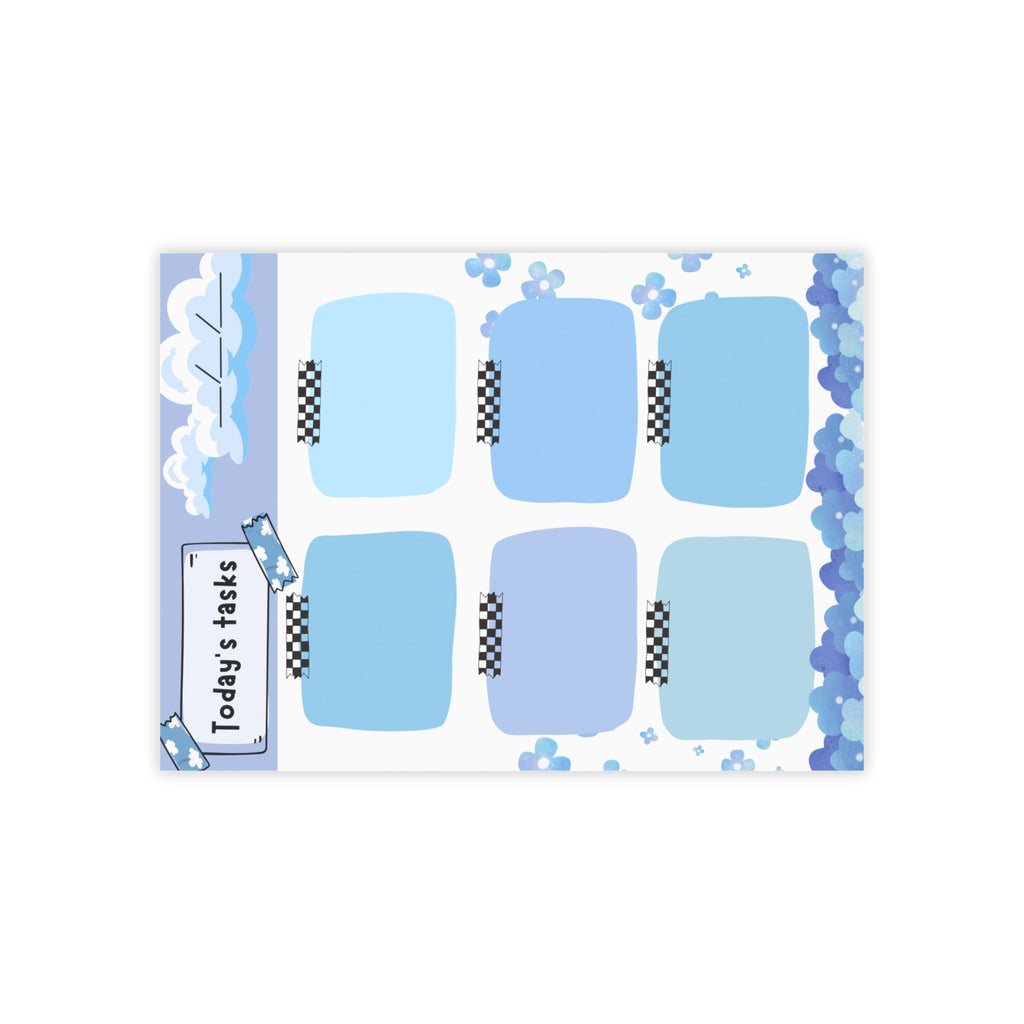 Today's Task Note Pads Blue Blossom