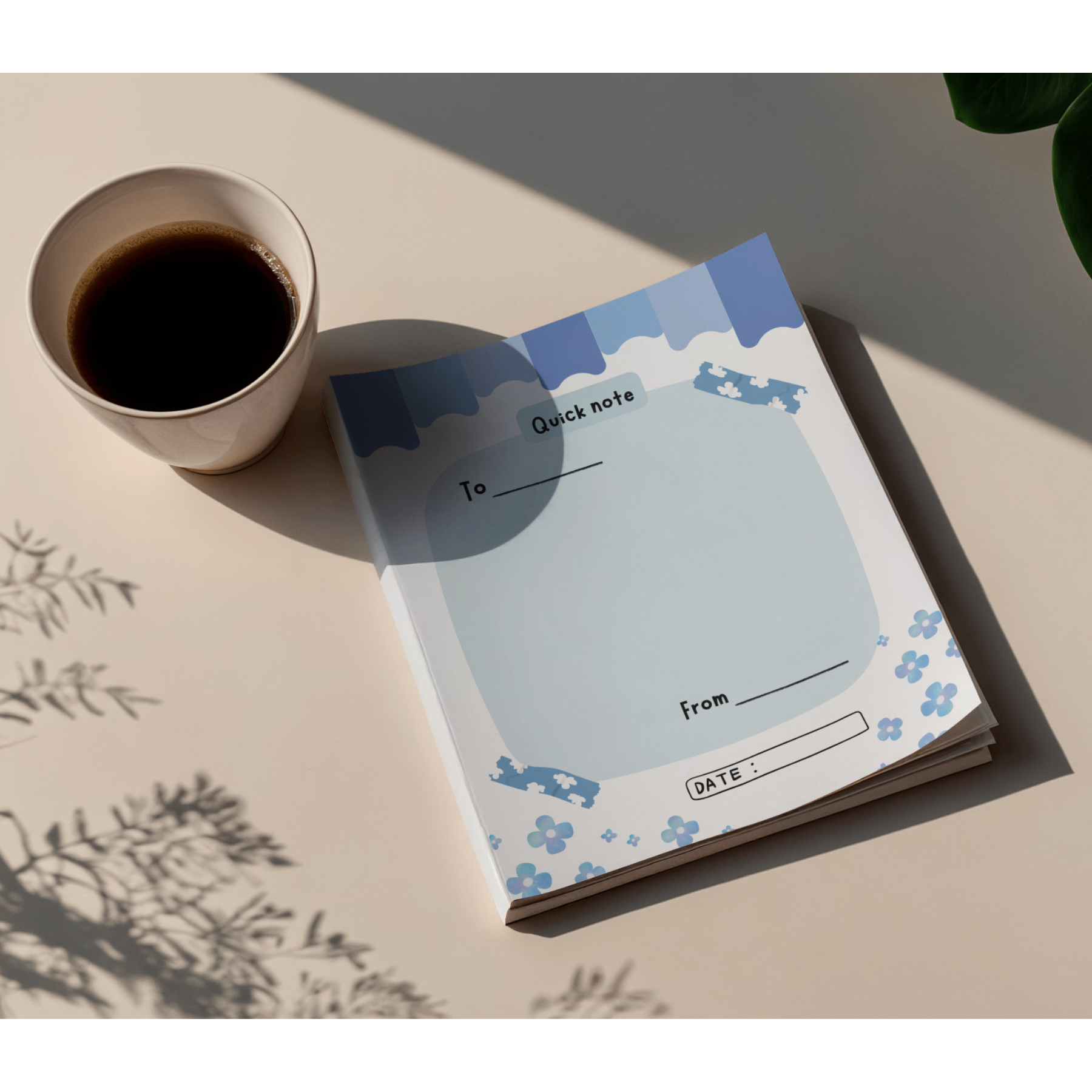 Floral-Themed Post-it® Note Pads - Quick Notes with To/From Spaces