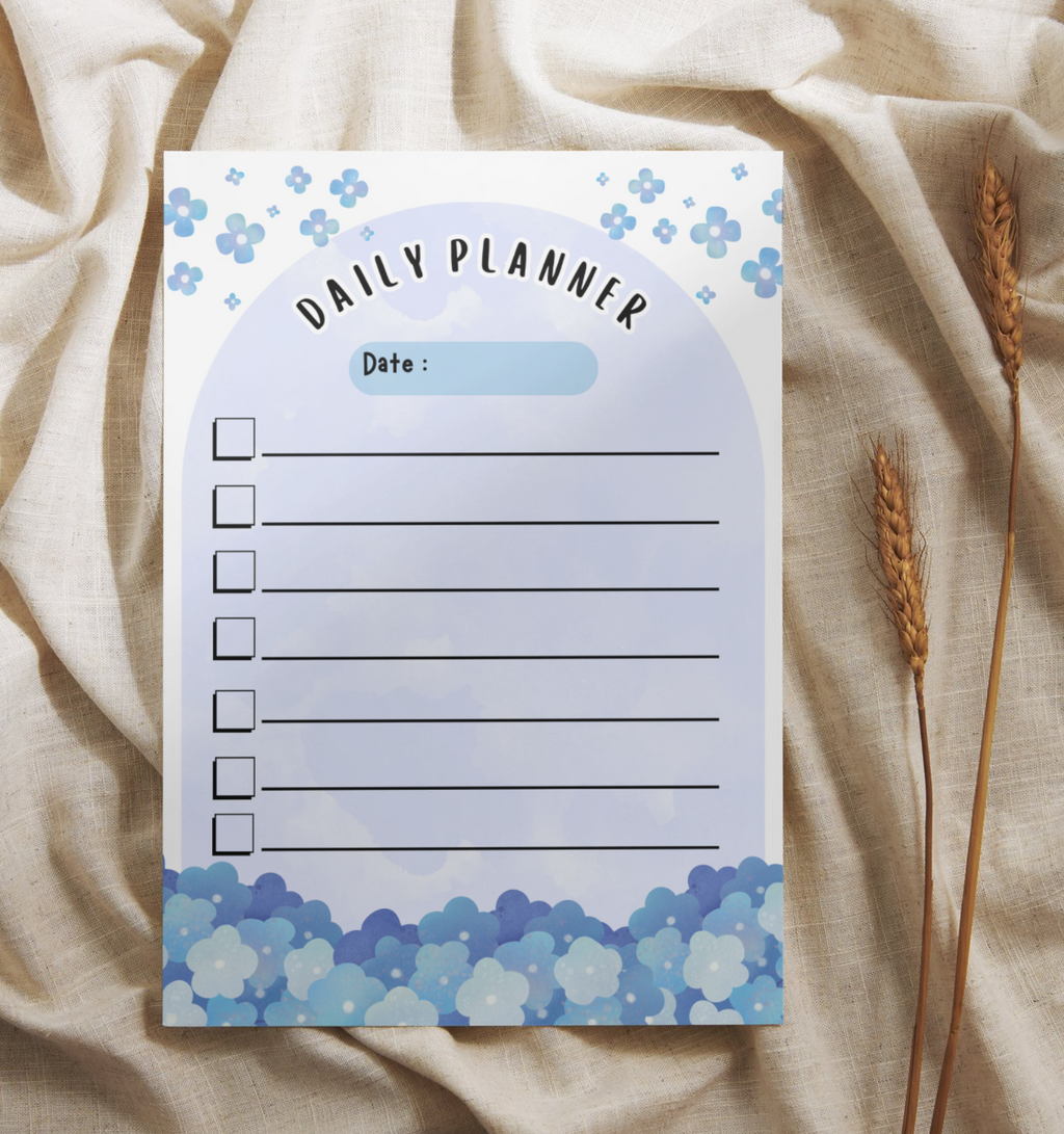 Daily Planner Note Pads - Floral Design for Organization and Productivity