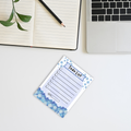 Todo List Note Pads with Blue Blossom Design