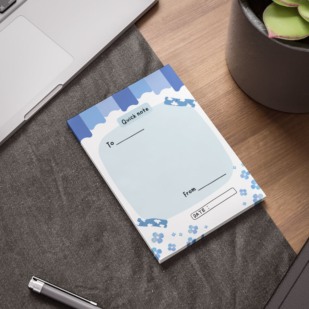 Floral-Themed Post-it® Note Pads - Quick Notes with To/From Spaces