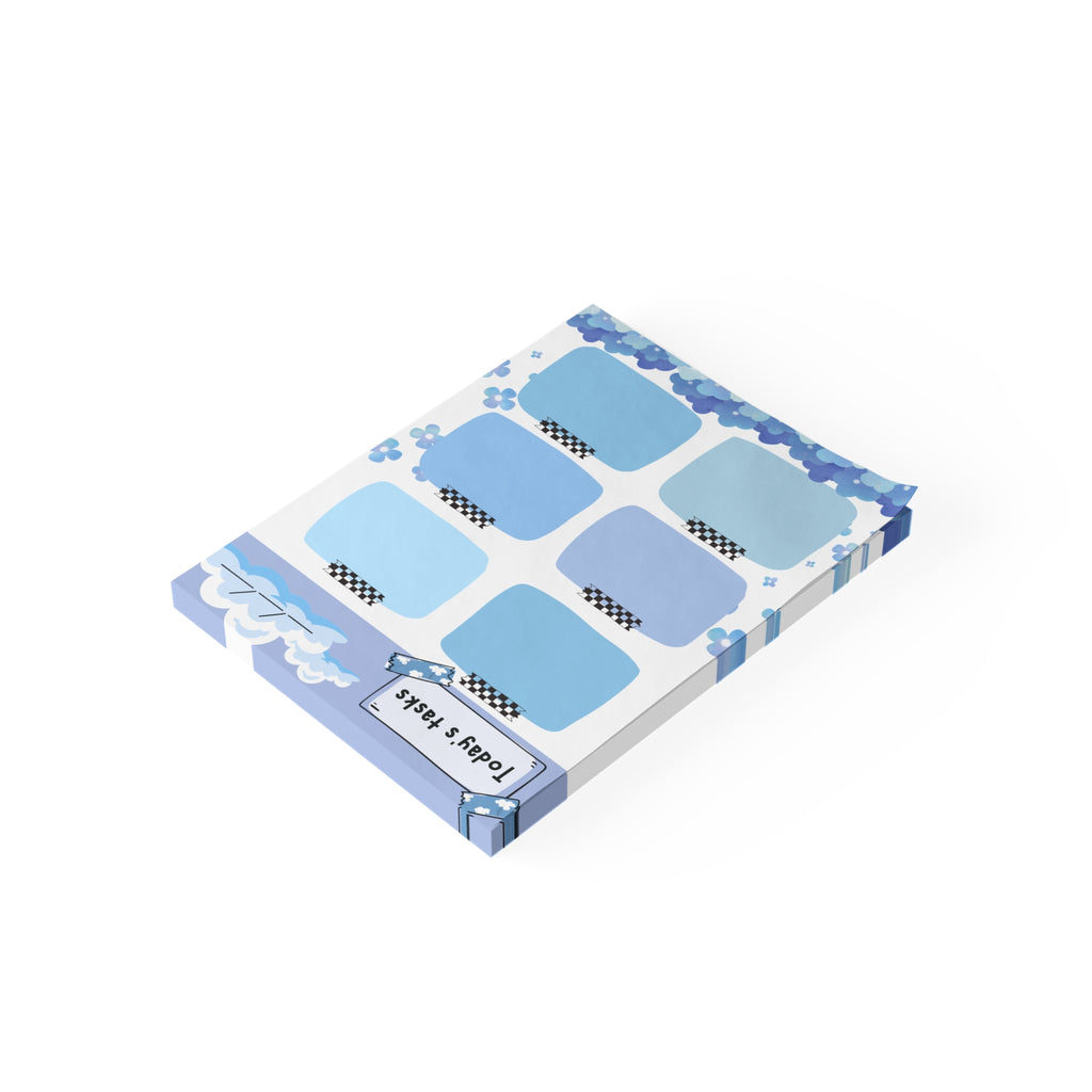 Today's Task Note Pads Blue Blossom