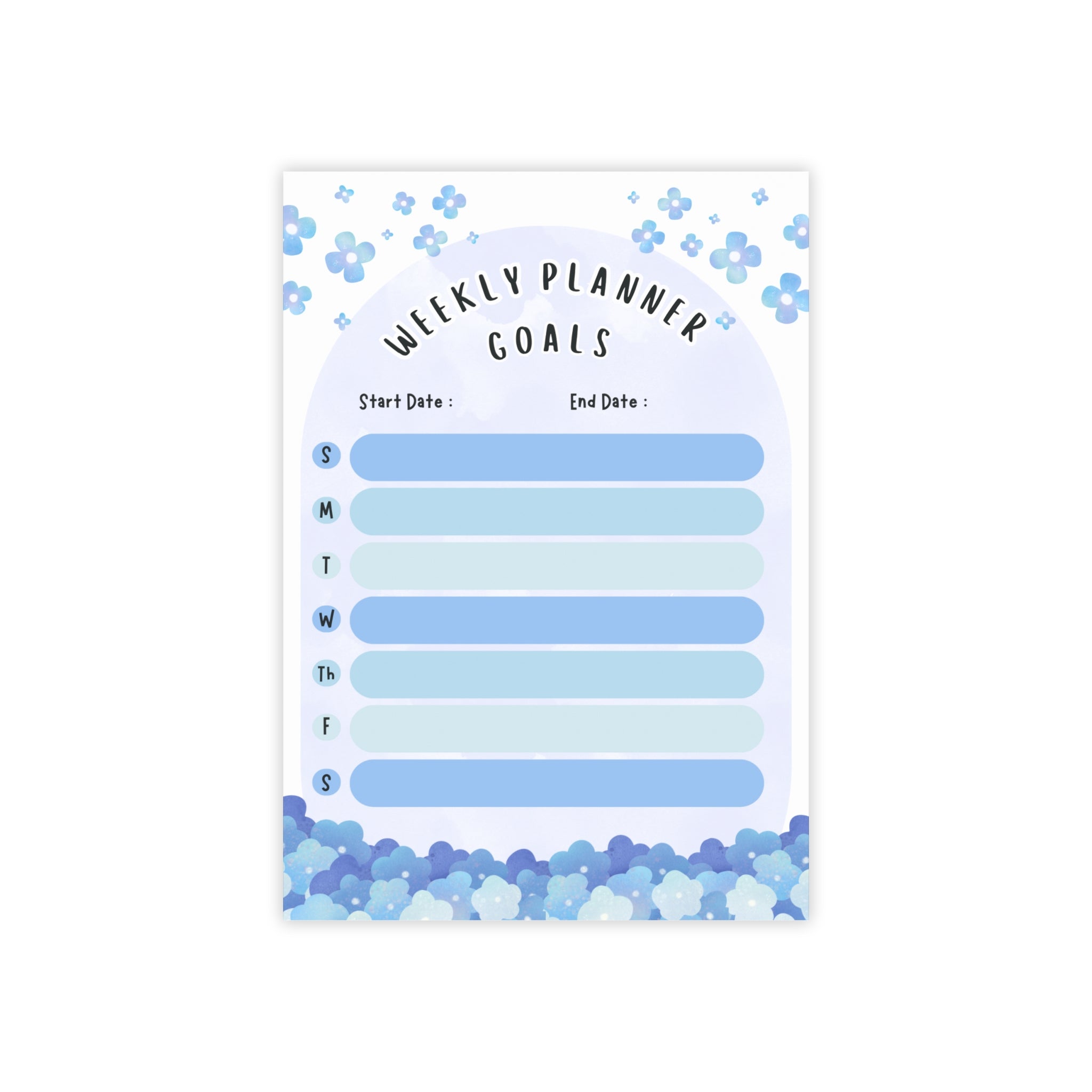 Weekly Planner Notepad - Floral Goals