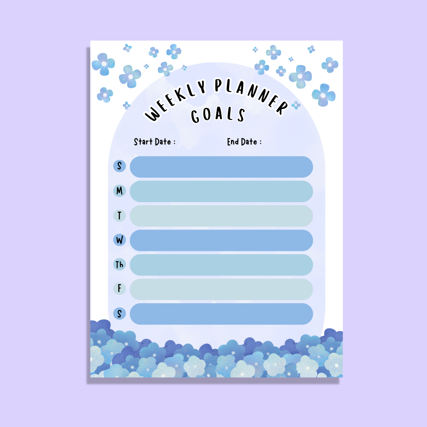 Weekly Planner Notepad - Floral Goals