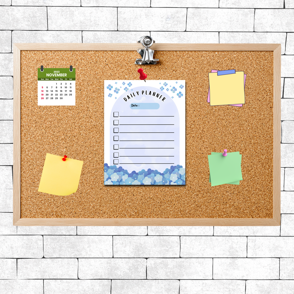 Daily Planner Note Pads - Floral Design for Organization and Productivity